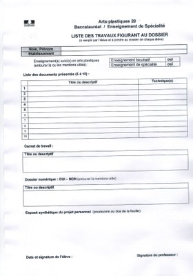 Liste des travaux oral bac Liste des travaux oral bac