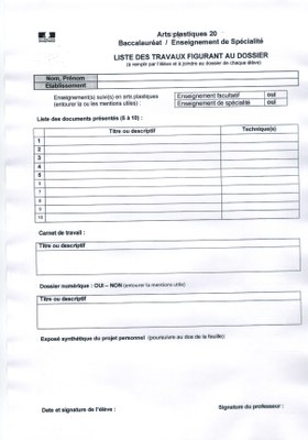 Liste des travaux oral bac