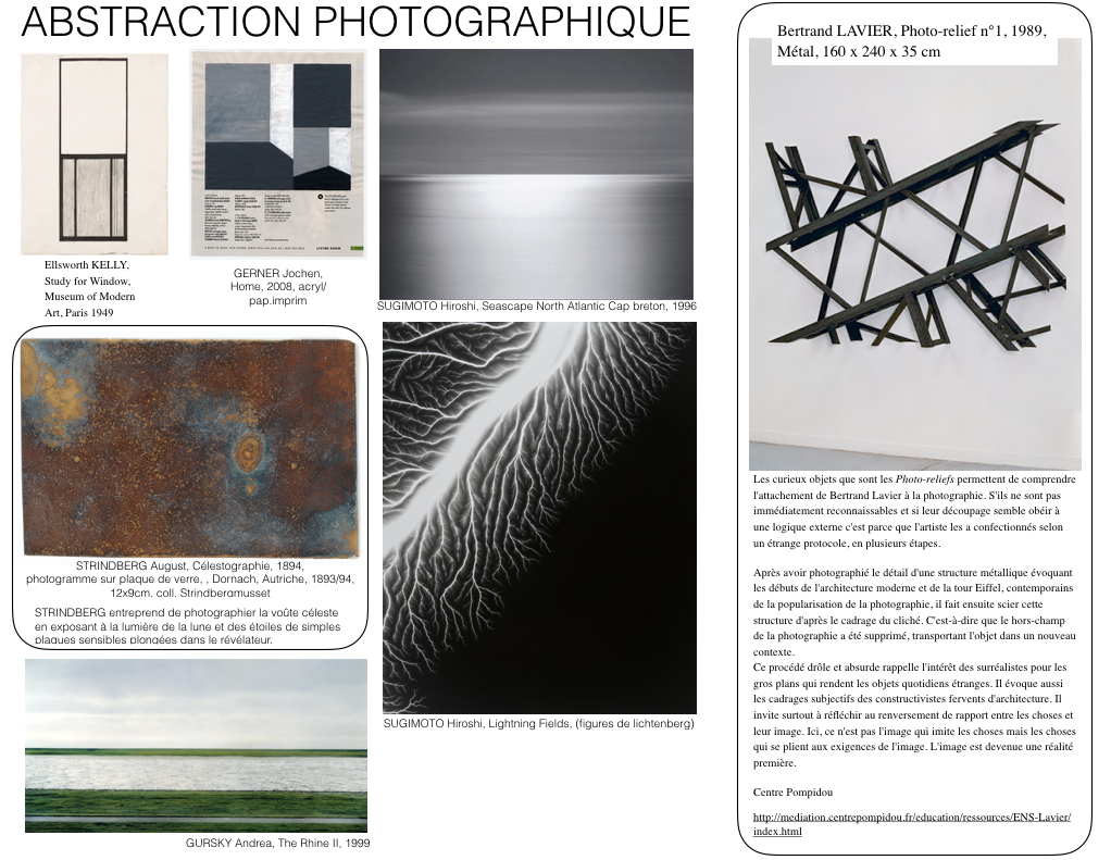 Abstraction photographique / Planche iconographique